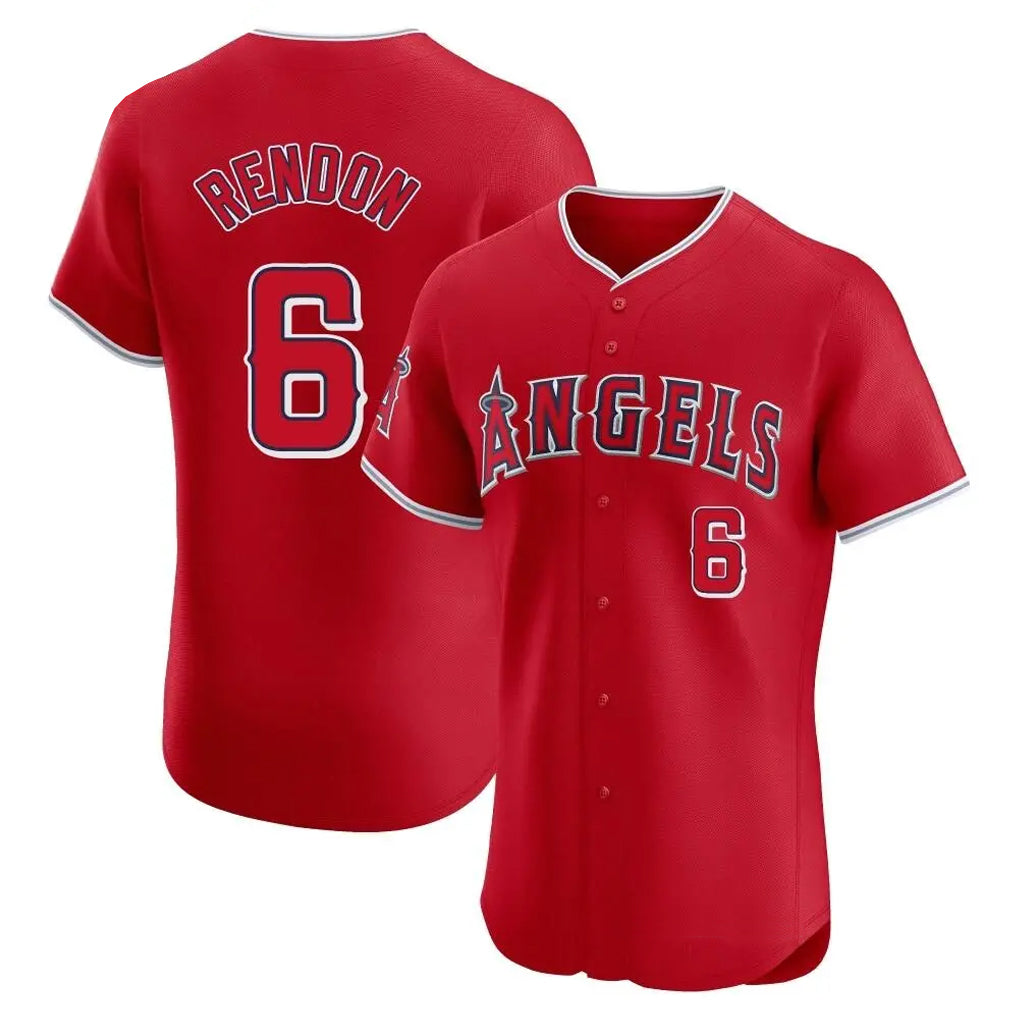 Cooneas LA.Angels #6 Anthony Rendon Player Red Home Limited Elite Stitched Jerseys