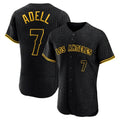 Cooneas LA.Angels #7 Jo Adell Player Black Snake Skin City Limited Elite Home Stitched Jerseys