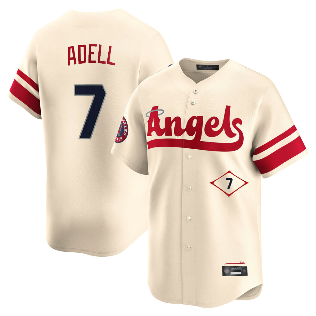 Cooneas LA.Angels #7 Jo Adell Player Cream City Connect Limited Home Stitched Jerseys