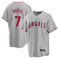 Cooneas LA.Angels #7 Jo Adell Player Gray Home Game Stitched Jerseys