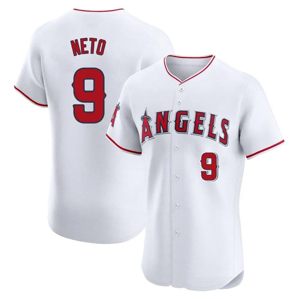 Cooneas LA.Angels #9 Zach Neto Player White Limited Elite Stitched Home Jerseys