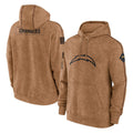 Cooneas LA.Chargers Brown Salute to Service Hoodies Limited Game Blank Player Stitched Jerseys