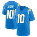Cooneas LA.Chargers #10 Justin Herbert Player Blue Home Game Stitched Jerseys