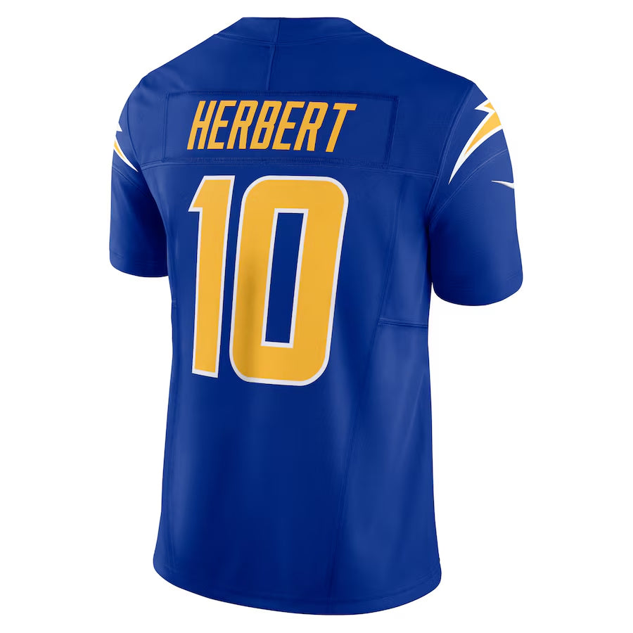 Cooneas LA.Chargers #10 Justin Herbert Player Royal Vapor F.U.S.E. Limited Stitched Jerseys