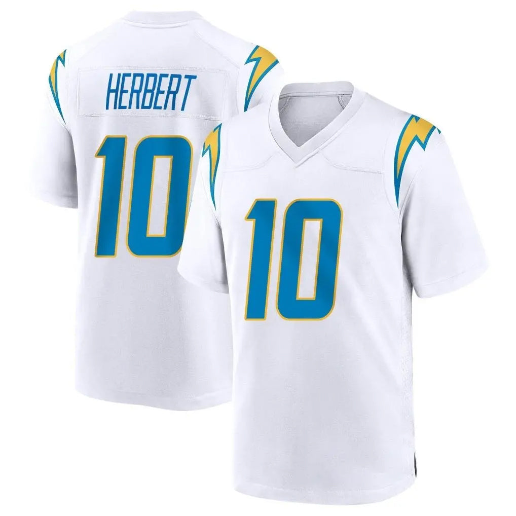 Cooneas LA.Chargers #10 Justin Herbert Player White Home Game Stitched Jerseys