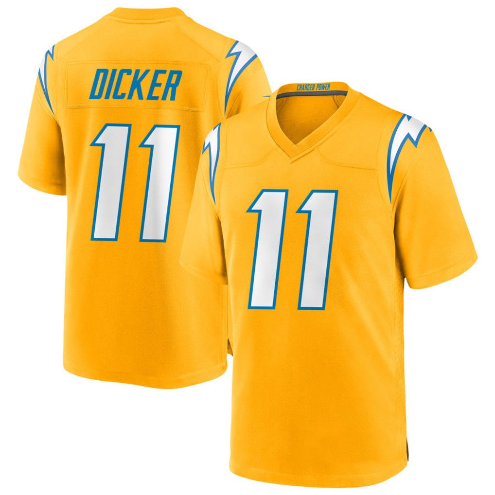 Cooneas LA.Chargers #11 Cameron Dicker Player Gold Home Game Stitched Jerseys