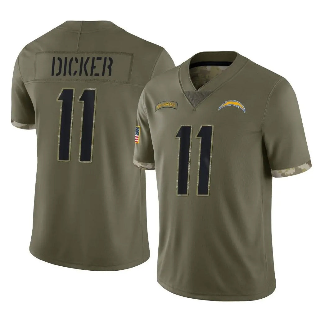 Cooneas LA.Chargers #11 Cameron Dicker Player Olive Salute To Service Limited Stitched Jerseys