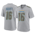 Cooneas LA.Chargers #16 J.K. Scott Player Gray Atmosphere Fashion Home Game Stitched Jerseys