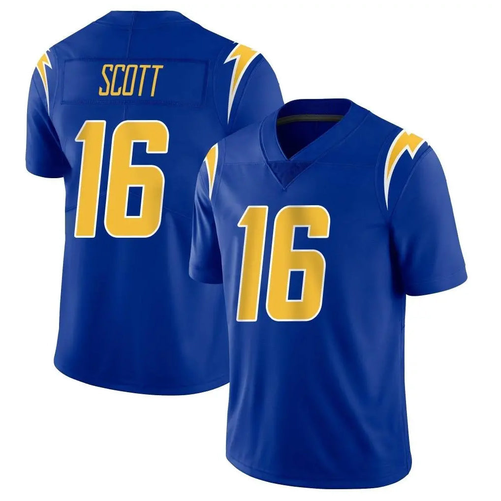 Cooneas LA.Chargers #16 J.K. Scott Player Royal Limited Vapor Home Game Stitched Jerseys