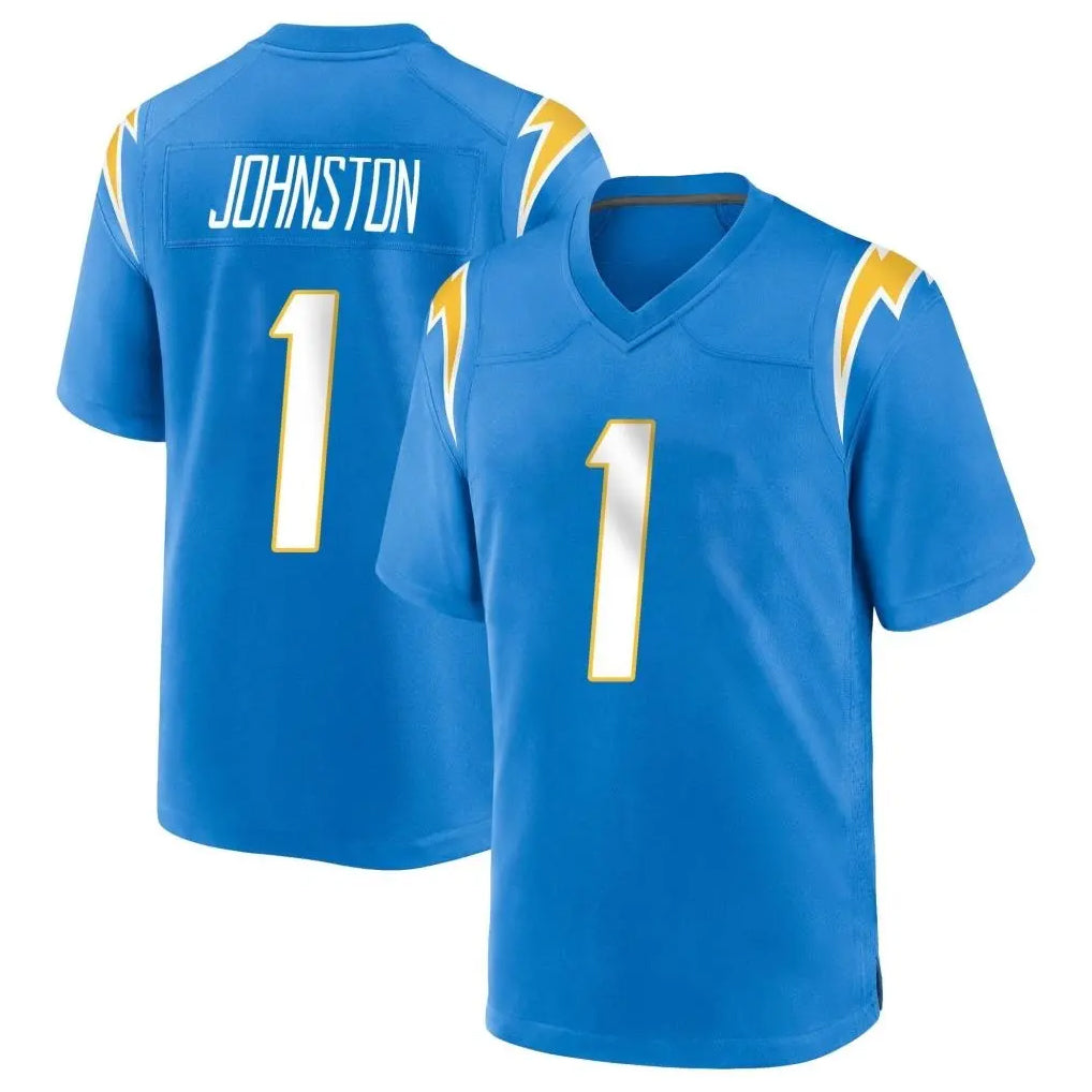 Cooneas LA.Chargers #1 Quentin Johnston Player Blue Home Game Stitched Jerseys