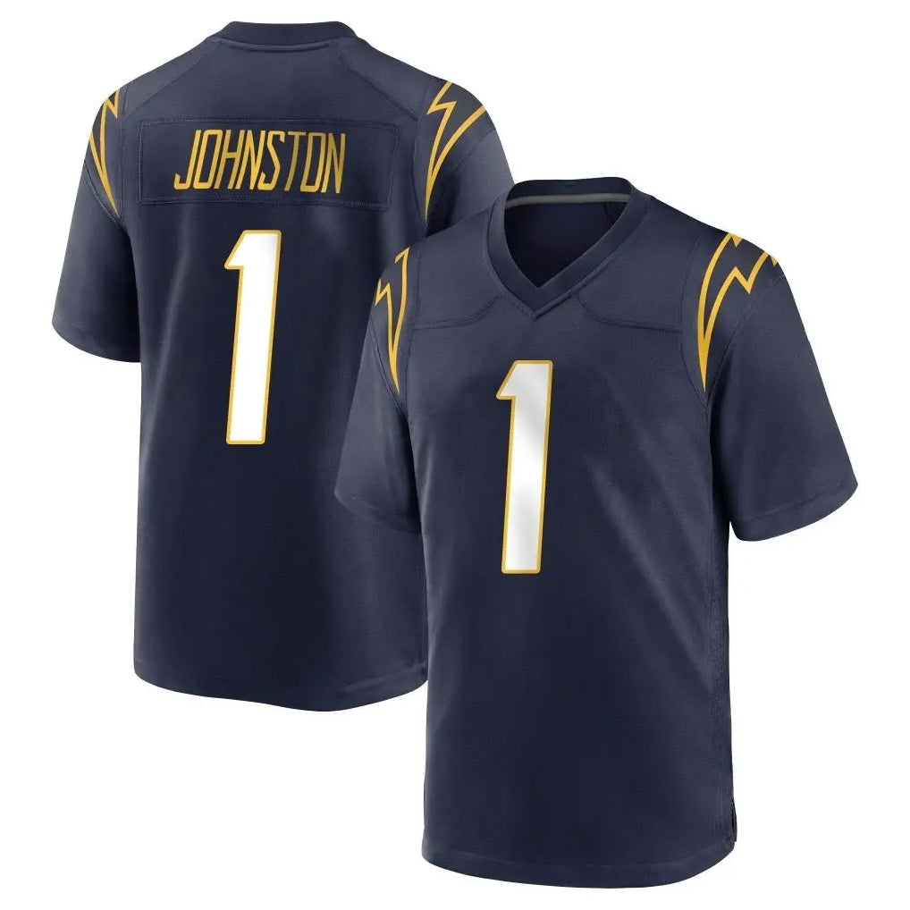Cooneas LA.Chargers #1 Quentin Johnston Player Navy Home Game Stitched Jerseys