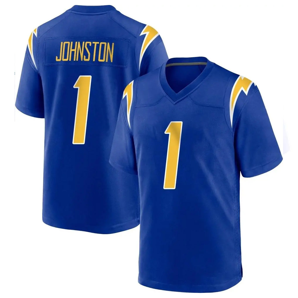 Cooneas LA.Chargers #1 Quentin Johnston Player Royal Home Game Stitched Jerseys
