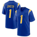 Cooneas LA.Chargers #1 Quentin Johnston Player Royal Home Game Stitched Jerseys