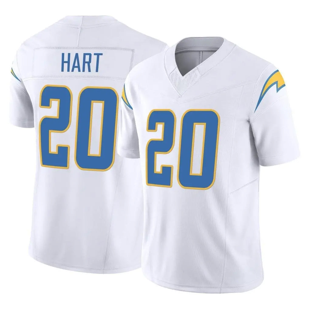 Cooneas LA.Chargers #20 Cam Hart Player White Limited Vapor F.U.S.E. Home Game Stitched Jerseys