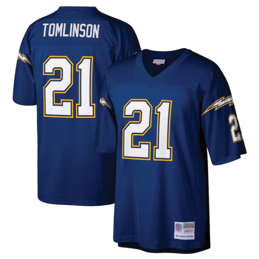 Cooneas LA.Chargers #21 LaDainian Tomlinson Mitchell & Ness Navy Retired Player Legacy Replica Jersey Stitched Jersey