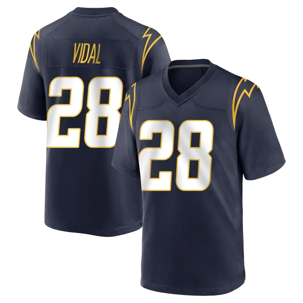Cooneas LA.Chargers #28 Kimani Vidal Player Navy Home Game Stitched Jerseys