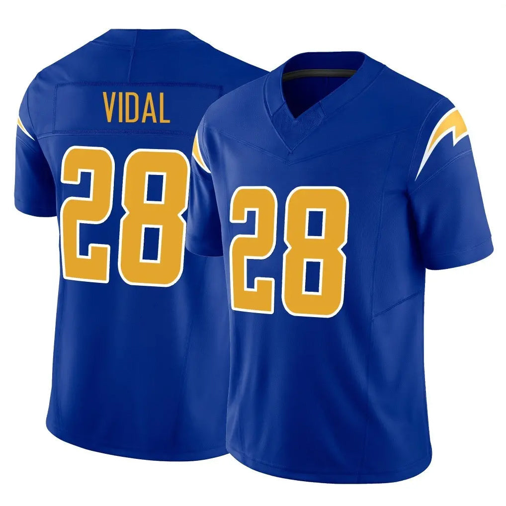 Cooneas LA.Chargers #28 Kimani Vidal Player Royal Limited Vapor F.U.S.E. Home Game Stitched Jerseys