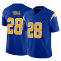 Cooneas LA.Chargers #28 Kimani Vidal Player Royal Limited Vapor F.U.S.E. Home Game Stitched Jerseys