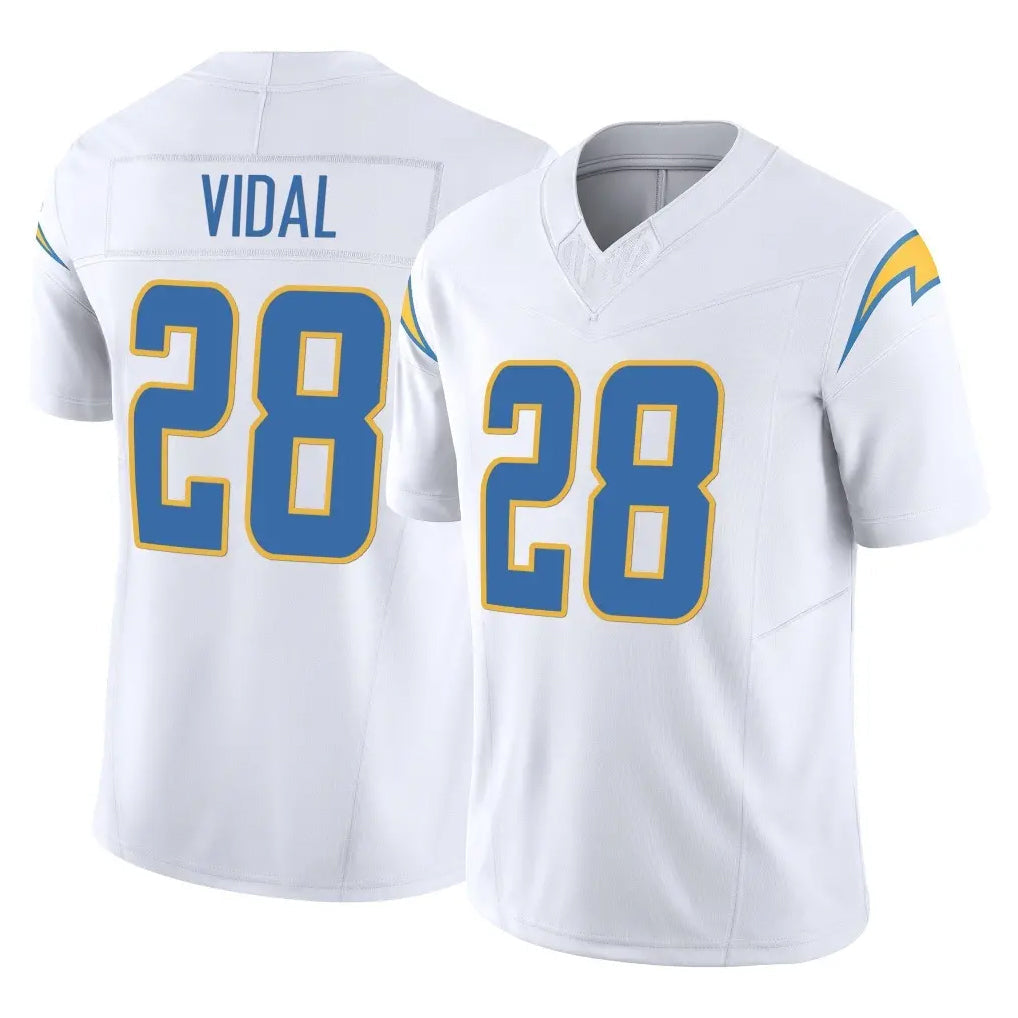 Cooneas LA.Chargers #28 Kimani Vidal Player White Limited Vapor F.U.S.E. Home Game Stitched Jerseys