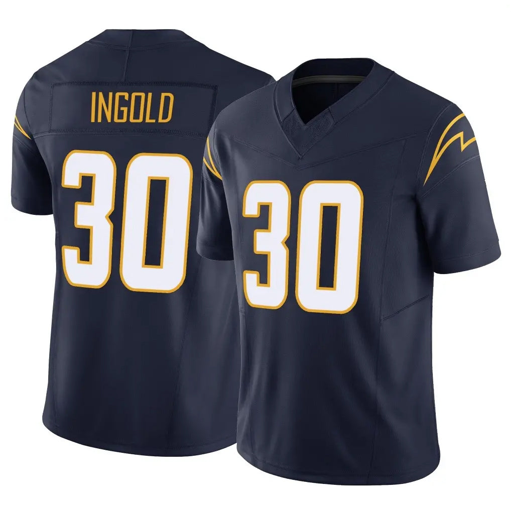 Cooneas LA.Chargers #30 Alec Ingold Player Navy Limited Vapor F.U.S.E. Home Game Stitched Jerseys