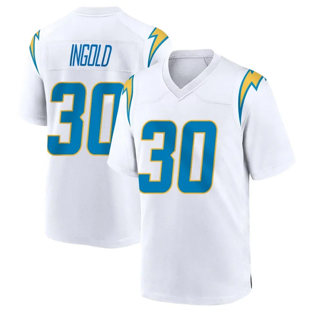 Cooneas LA.Chargers #30 Alec Ingold Player White Home Game Stitched Jerseys