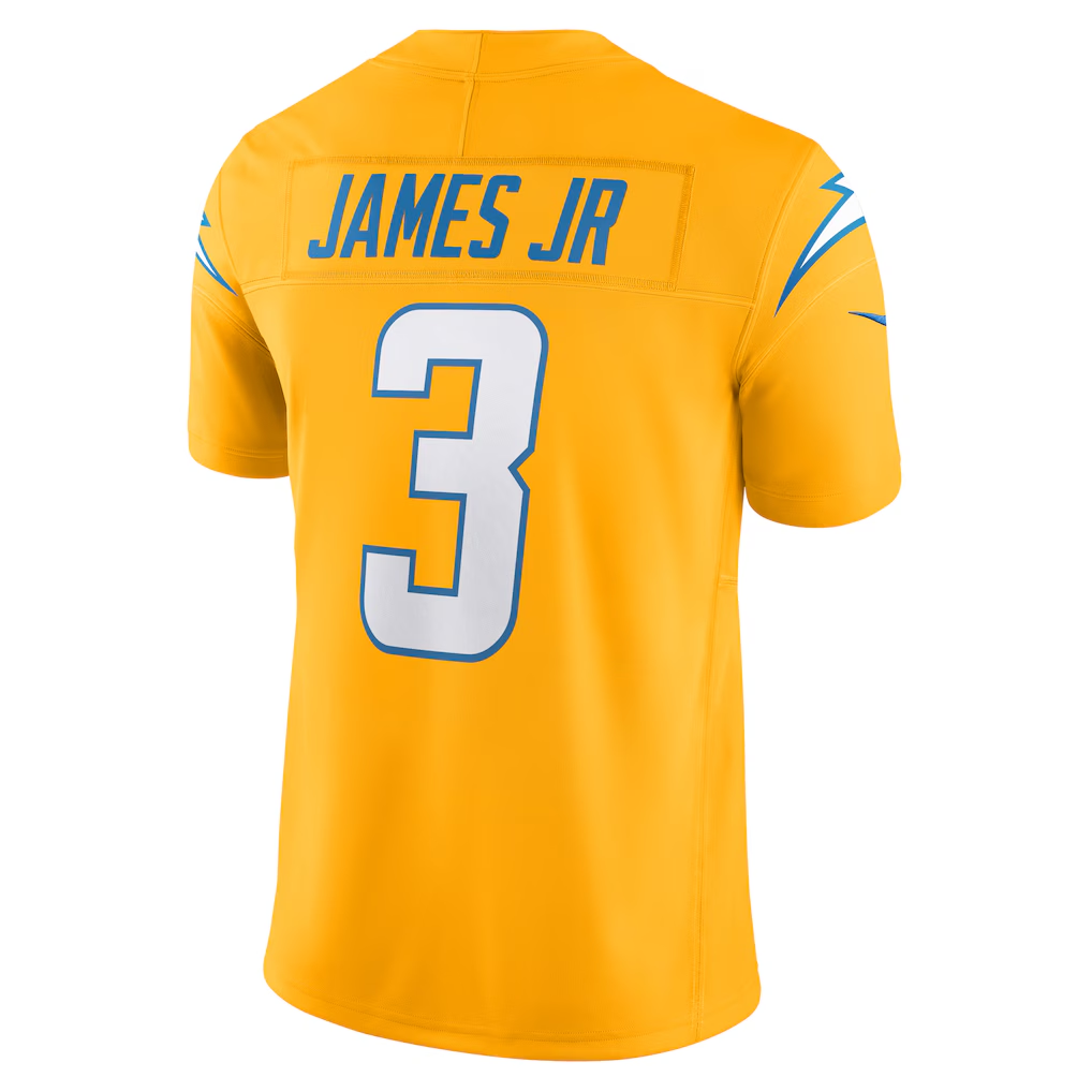 Cooneas LA.Chargers #3 Derwin James Jr. Gold Alternate Charger Power Vapor F.U.S.E. Limited Stitched Jerseys