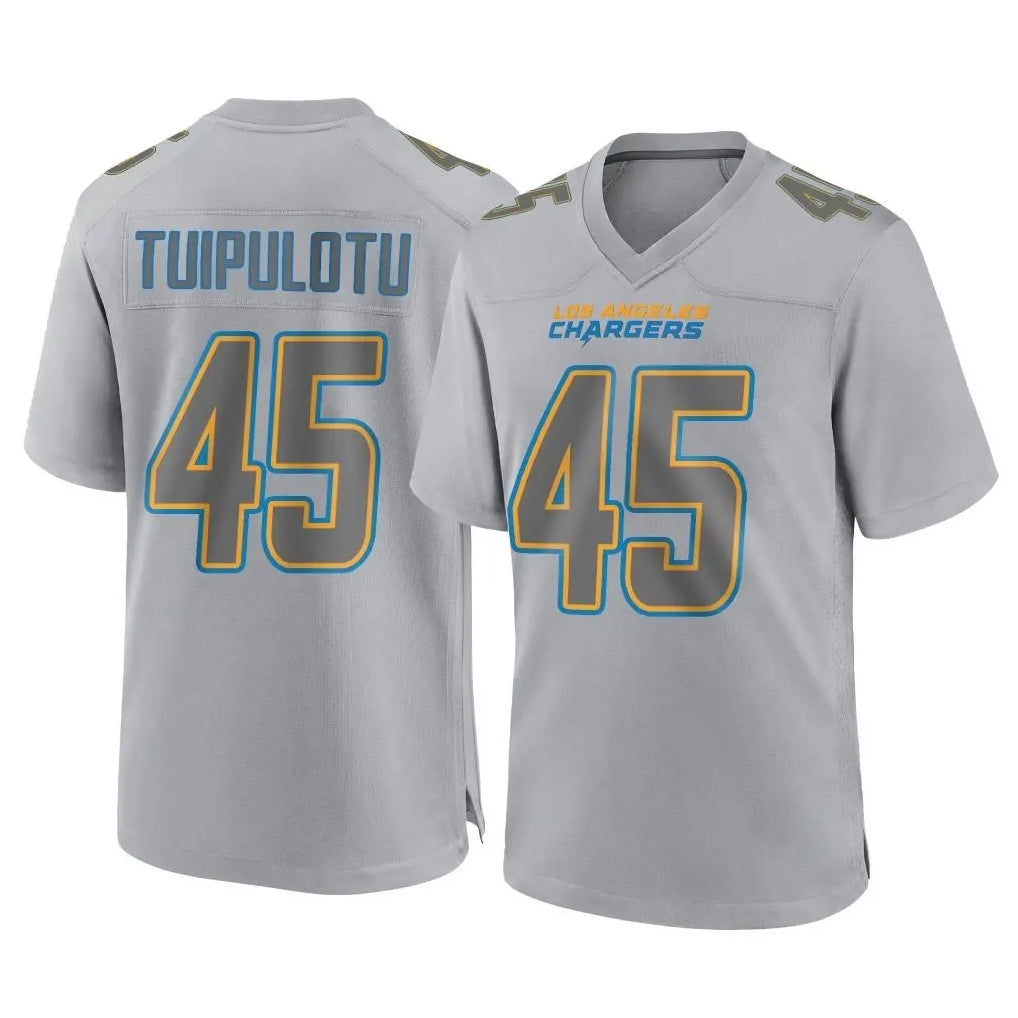 Cooneas LA.Chargers #45 Tuli Tuipulotu Player Gray Atmosphere Fashion Home Game Stitched Jerseys