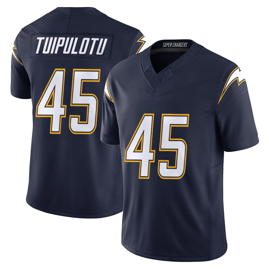 Cooneas LA.Chargers #45 Tuli Tuipulotu Player Navy Vapor F.U.S.E. Limited Home Game Stitched Jerseys