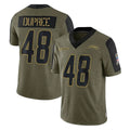 Cooneas LA.Chargers #48 Bud Dupree Player Olive Salute To Service Limited Game Stitched Jerseys