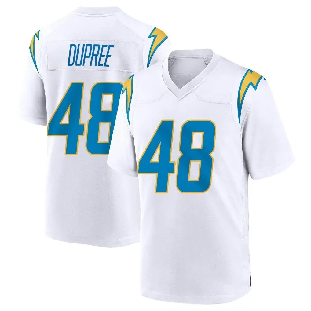 Cooneas LA.Chargers #48 Bud Dupree Player White Home Game Stitched Jerseys
