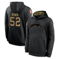 Cooneas LA.Chargers #52 Khalil Mack Player Black Salute to Service Hoodies Limited Game Stitched Jerseys