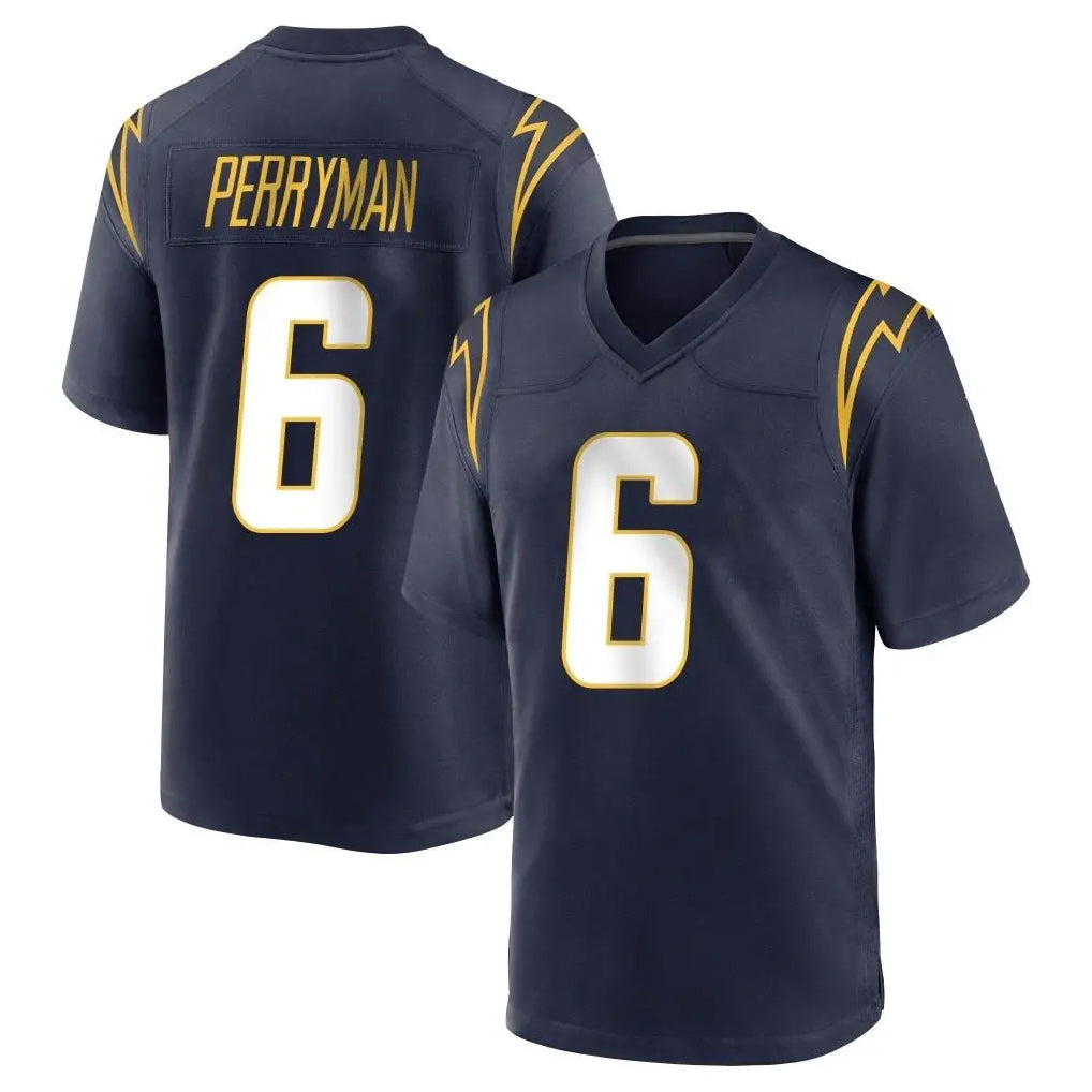 Cooneas LA.Chargers #6 Denzel Perryman Player Navy Home Game Stitched Jerseys