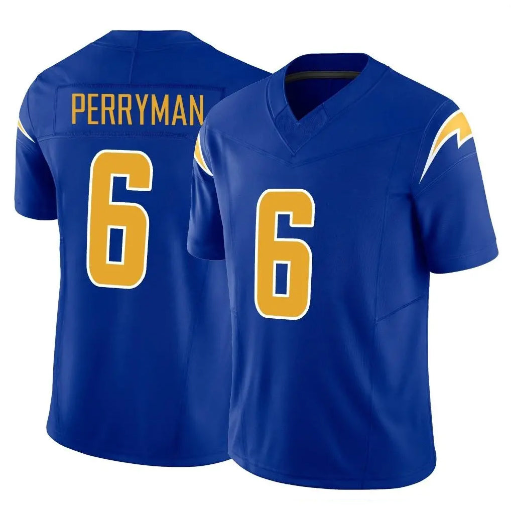 Cooneas LA.Chargers #6 Denzel Perryman Player Royal Limited Vapor F.U.S.E. Home Game Stitched Jerseys