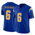 Cooneas LA.Chargers #6 Denzel Perryman Player Royal Limited Vapor F.U.S.E. Home Game Stitched Jerseys