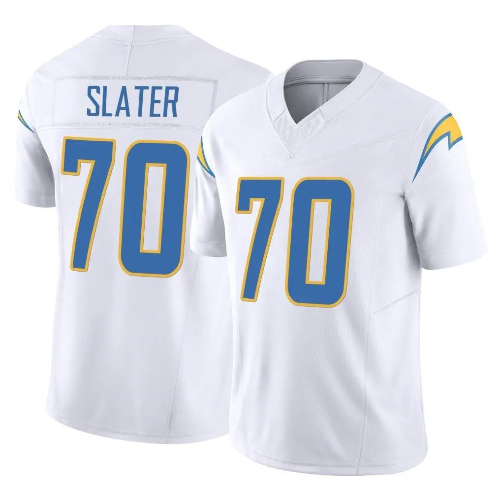 Cooneas LA.Chargers #70 Rashawn Slater Player White Limited Vapor F.U.S.E. Home Game Stitched Jerseys