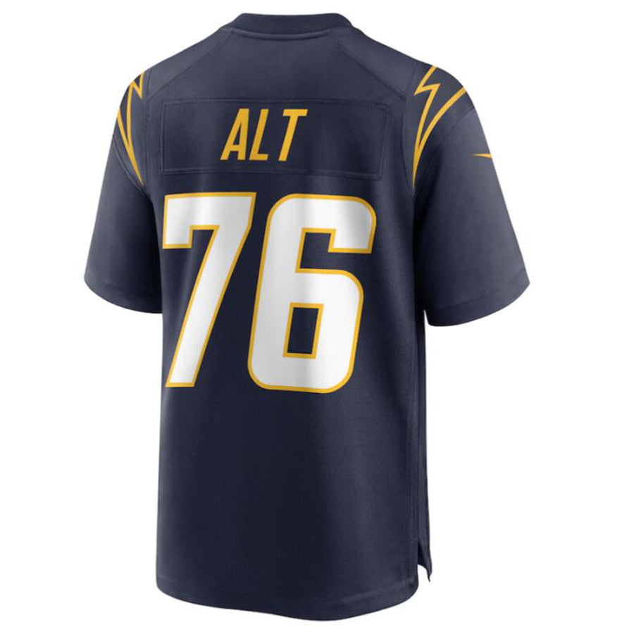 Cooneas LA.Chargers #76 Joe Alt Navy 2024 Draft First Round Pick Player Game Jersey American Stitched Jerseys