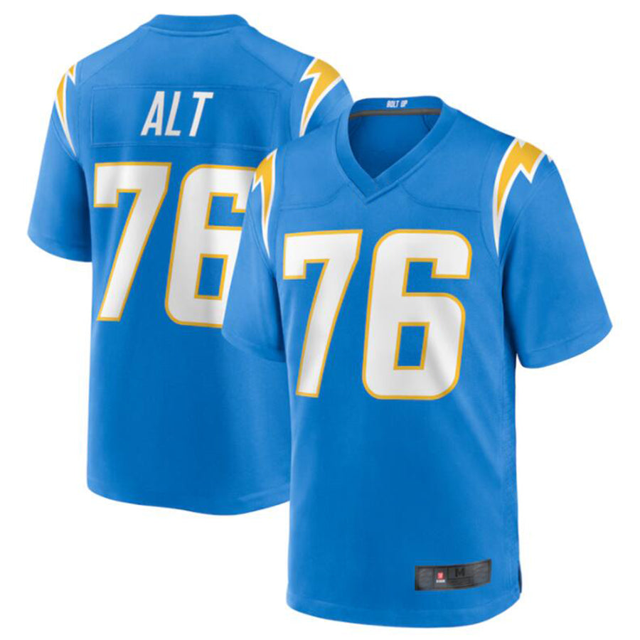 CooneasLA.Chargers #76 Joe Alt Powder Blue 2024 Draft First Round Pick Player Game Jersey Stitched Jerseys