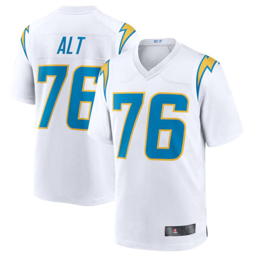 Cooneas LA.Chargers #76 Joe Alt White 2024 Draft First Round Pick Player Game Jersey American Stitched Jerseys