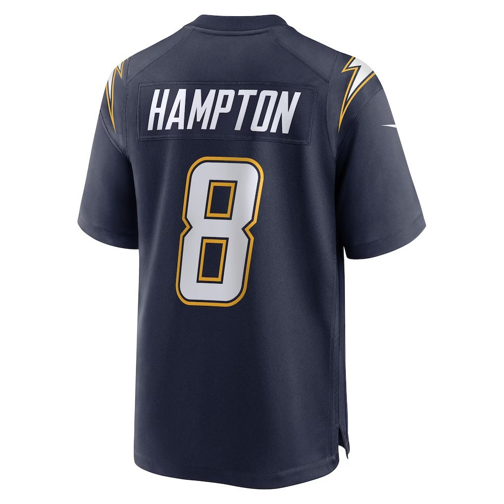 Cooneas LA.Chargers #8 Omarion Hampton Navy Alternate Super Chargers Game Player Stitched Jerseys