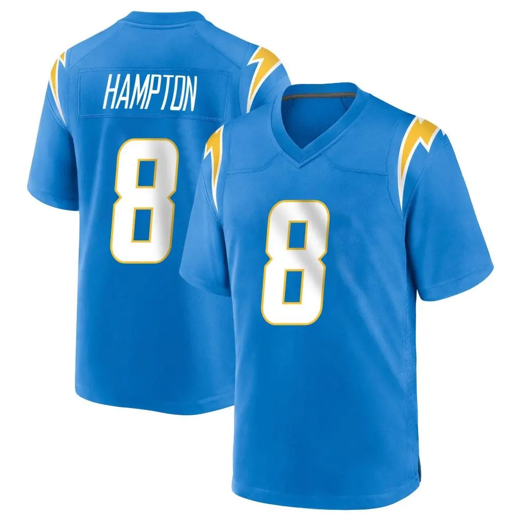 Cooneas LA.Chargers #8 Omarion Hampton Player Blue Home Game Stitched Jerseys