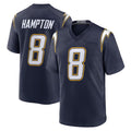 Cooneas LA.Chargers #8 Omarion Hampton Player Navy Alternate Home Game Stitched Jerseys