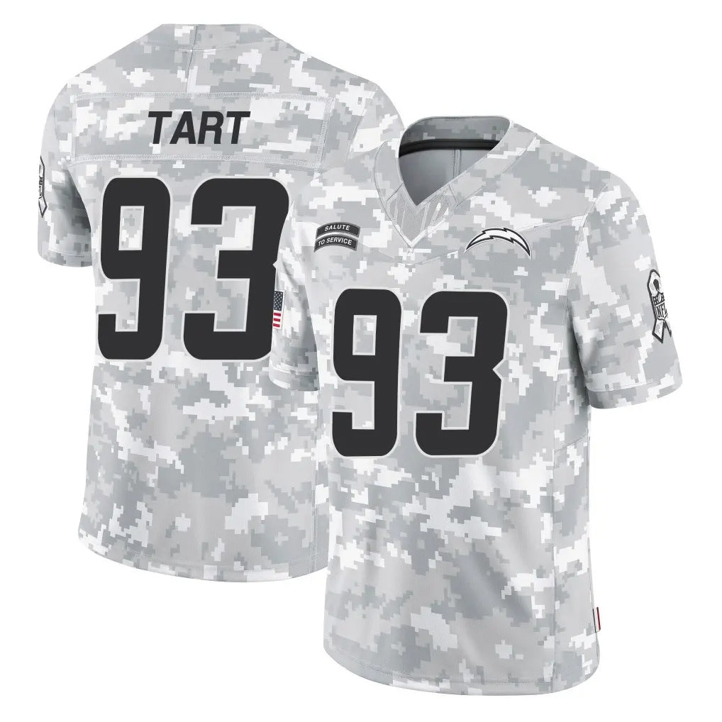 Cooneas LA.Chargers #93 Teair Tart Player Arctic Camo Salute To Service Limited Game Stitched Jerseys