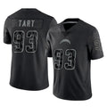 Cooneas LA.Chargers #93 Teair Tart Player Black Limited Reflective Home Game Stitched Jerseys