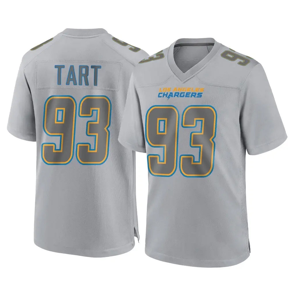 Cooneas LA.Chargers #93 Teair Tart Player Gray Atmosphere Fashion Home Game Stitched Jerseys