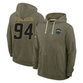 Cooneas LA.Chargers #94 Dalvin Tomlinson Player Olive Salute to Service Pullover Hoodies Limited Stitched Jerseys