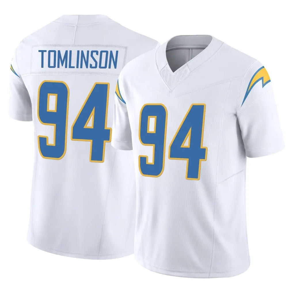 Cooneas LA.Chargers #94 Dalvin Tomlinson Player White Limited Vapor F.U.S.E. Home Game Stitched Jerseys