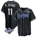 Cooneas LA.Dodgers #11 Roki Sasaki Player Black World Series Carbon Limited Home Stitched Jerseys