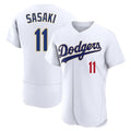 Cooneas LA.Dodgers #11 Roki Sasaki Player Gold White 2026 Collection Stadium Limited Elite Stitched Jerseys