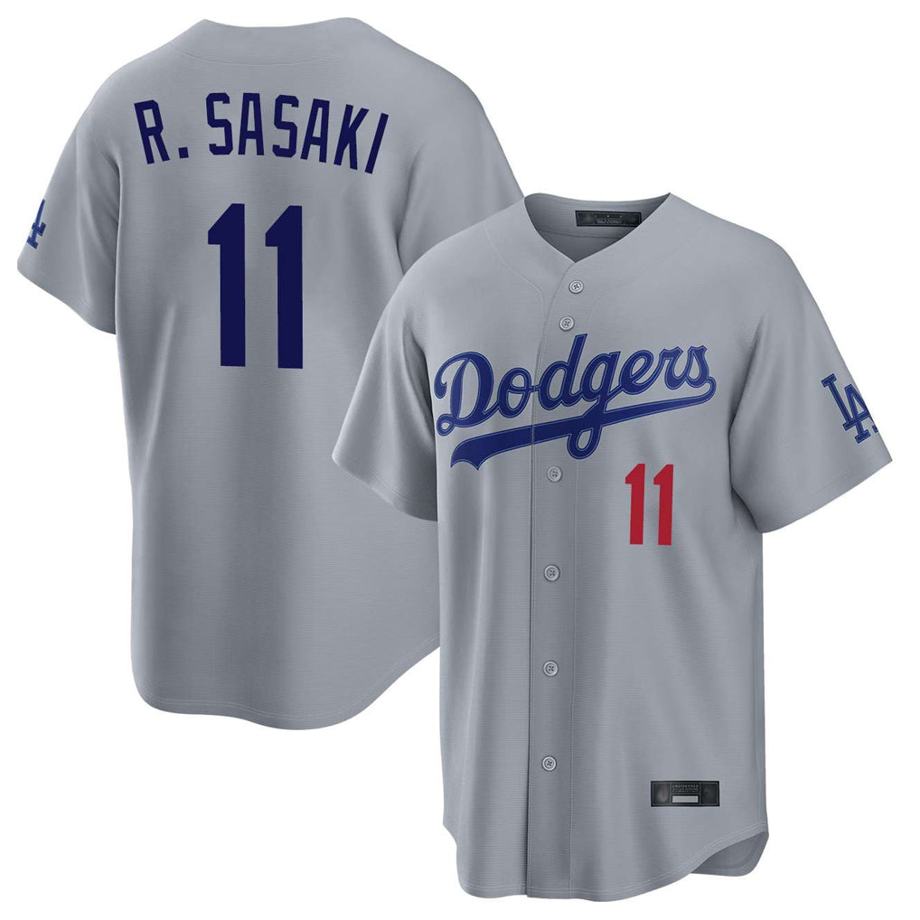 Cooneas LA.Dodgers #11 Roki Sasaki Player Gray Game Home Stitched Jerseys