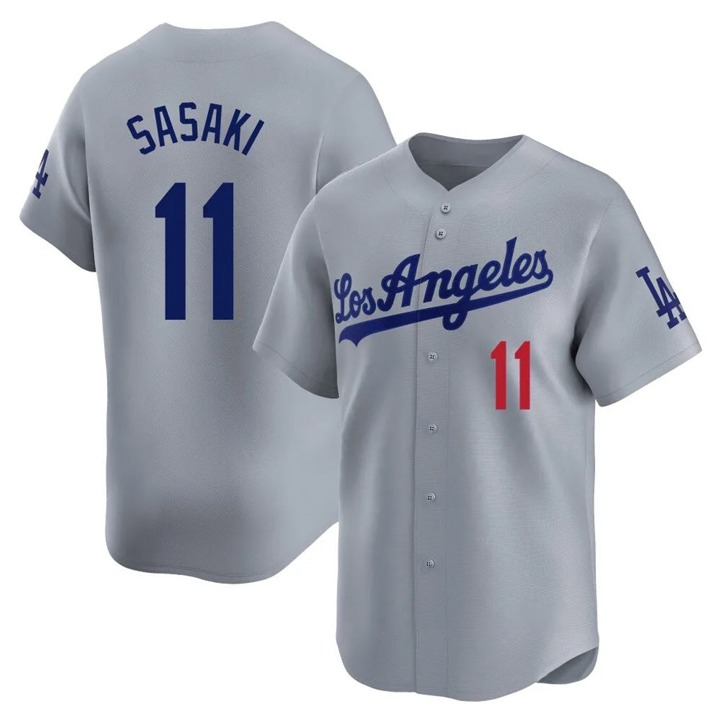 Cooneas LA.Dodgers #11 Roki Sasaki Player Gray Limited Home Stitched Jerseys